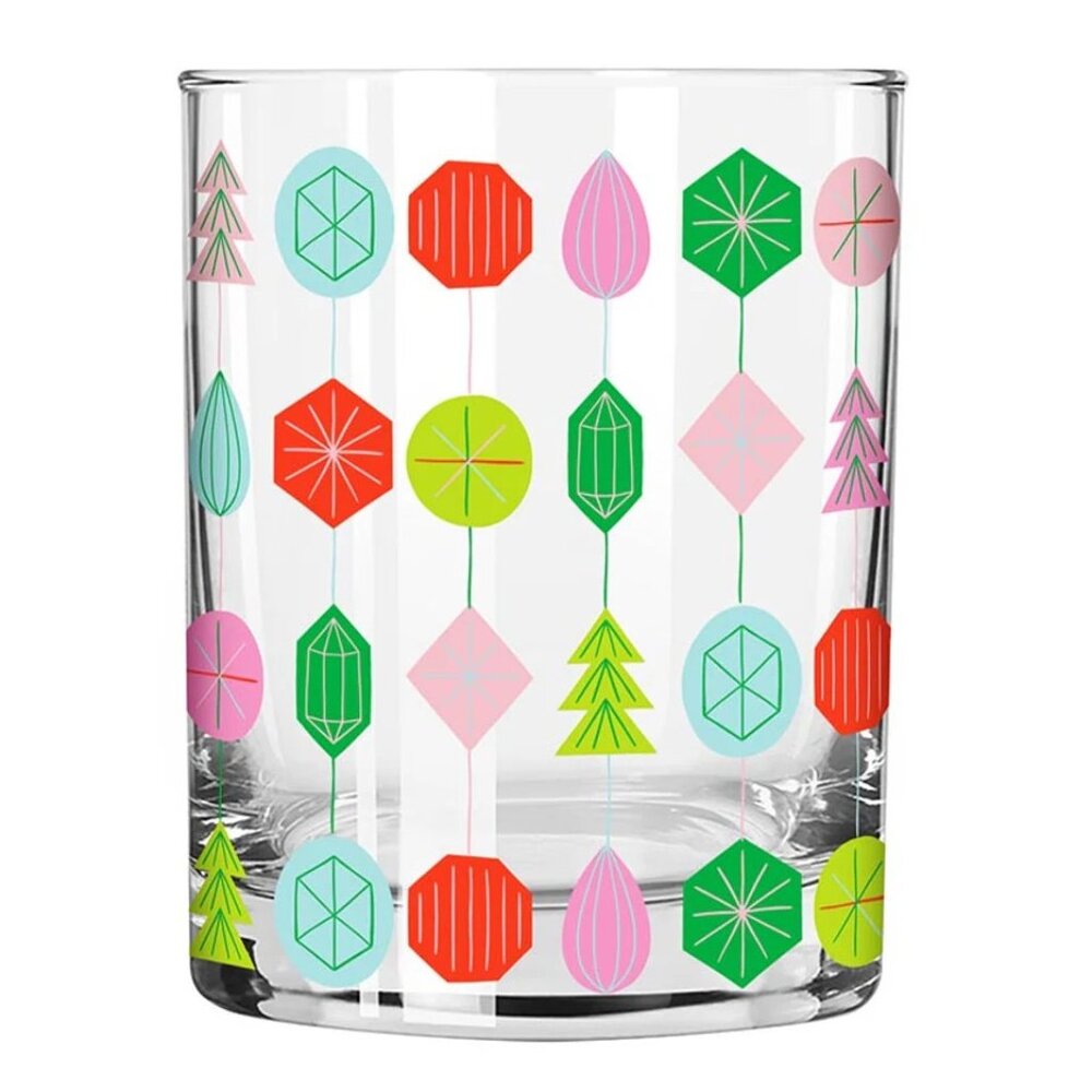 Colorful Ornaments Double Old Fashioned Glass – 12 oz | Slant Collections